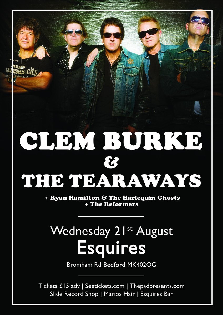 All sweet potatoes for next Wednesday when we get to open up for <a href="/TheTearawaysUSA/">TheTearawaysUSA</a> with the mighty <a href="/clem_burke/">Clem Burke</a> and then we simply watch and get schooled. <a href="/BedfordEsquires/">Bedford Esquires</a> <a href="/padpresents/">padpresents</a>
We have actual real life tickets so hit us up if you wanna come 💖