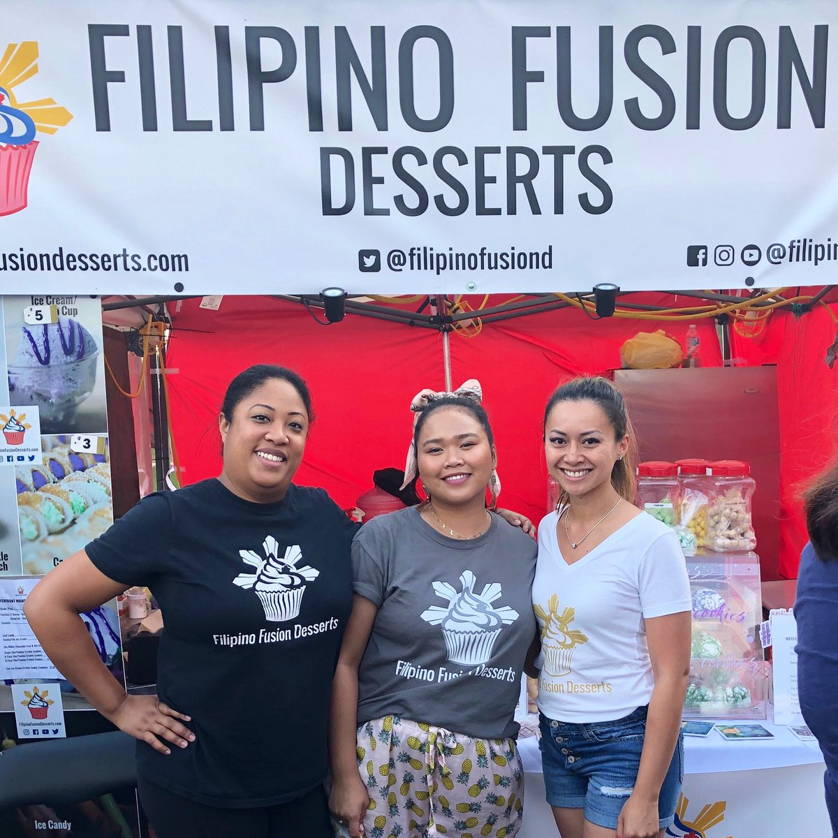 We survived this 3-day  #waterfrontnightmarket weekend and we could not have done it without our girl Khela. She helped us set-up, serenaded customers, spoke proudly of our Filipino flavours, became our official iced candy gal, and while working cash. Thank you for everything! ❤️