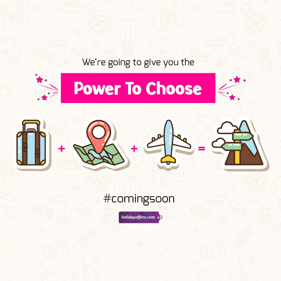 HolidayOfferz's tweet photo. Where do you want to go? We’re going to give you the #powertochoose. #comingsoon #uaetraveller #travelleruae #dubaitraveller #dubailife #dubai #uae #travelwithus https://t.co/U0G6oCQowY