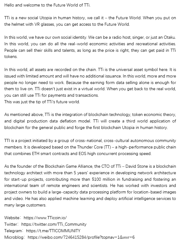 TTi_Community's tweet photo. Hello and welcome to the Future World of TTi. https://t.co/LXLdR2a3vS