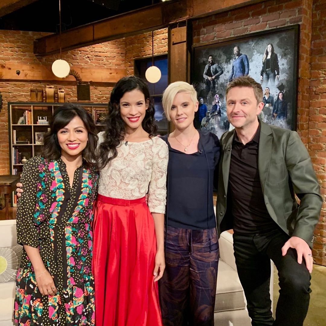 DanayFrance's tweet photo. Thank you @AMCTalkingDead for having us. Big shout out to @KarenDavid for nailing your first #talkingdead 🥳🥳 And big hugs to the forever classic @MaggieGrace (love your hair so much)😎
Besos 😘 to the fans for supporting our show. You guys ROCK!! 🥰🔥💃🏻🔥💃🏻🔥 https://t.co/rNR33IJAM6