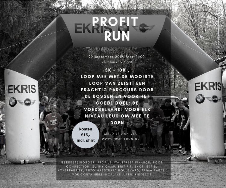 FlorijnLoop's tweet image. Geeresteingroep, sponsor van de Florijn Winterloop , is al jaren mede-organisator van de Profit Run. 
Loop mee op 29 september door de prachtige Zeister bossen. Meld je aan via profitrun.nl. 
Afstanden: 5 of 10km.
