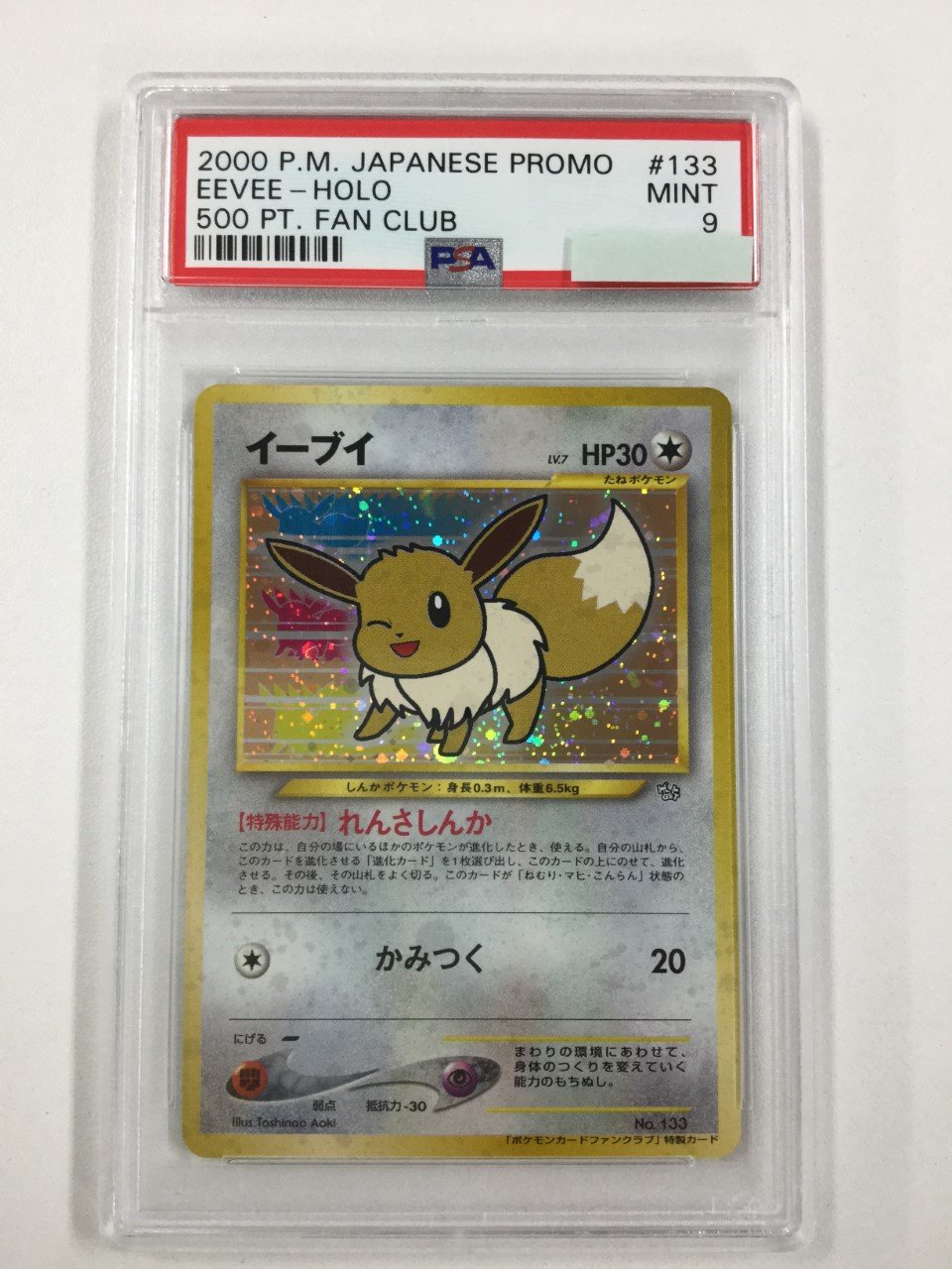 Enndal Tcg ポケモンカード 入荷情報 Psa9 イーブイ ポケモンカードファンクラブ 特製カード 入荷しました 鑑定済みのカードも買取を行っております 売却をお考えの方は是非店頭にてご相談を 00 P M Japanese Promo Eevee Holo 500 Pt Fan Club