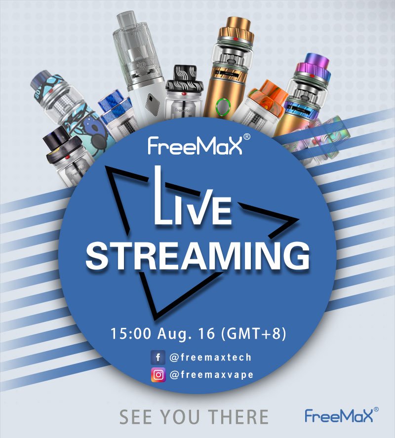 Freemaxvape's tweet photo. Hey there！ 👋👋
FreeMax live streaming comes again🤩
Which product u want to see most?  
Leave ur comments &amp; see u tomorrow 🤗🤗

https://t.co/jA2jQ9FkaQ

.
#freemaxvape #freemaxtech #freemaxgemmkit #Gemmkit #reemaxdiaposabletank #GEMMvapetank #freemaxcoiltech3.0 https://t.co/yx7w5HTPMj
