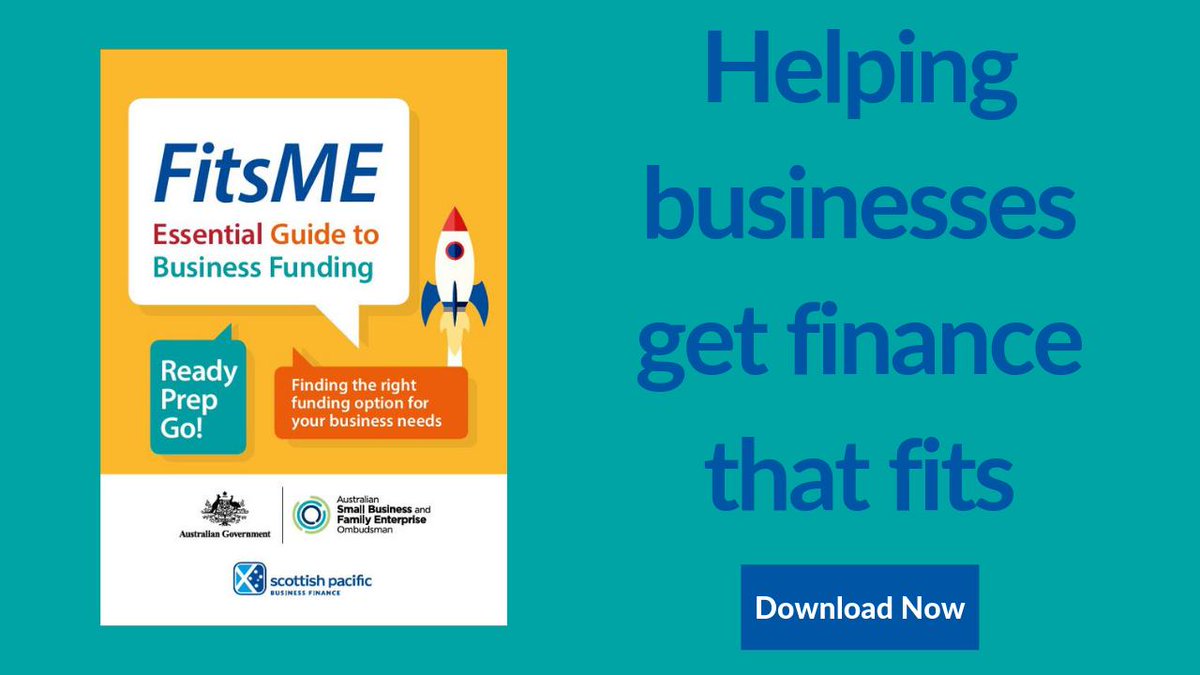 ASBFEO's tweet image. In addition to our Business Funding Guide, the FitsME Essential Guide to Business is an easy-to-follow guide designed to help #SmallBizAUS owners navigate the world of #business funding. ow.ly/QDhx30plCie #SMEguide @ScottishPacific