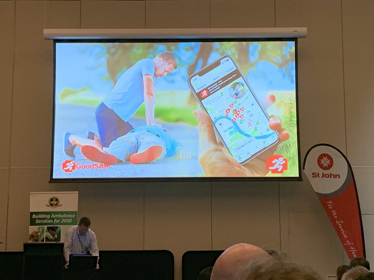 Always inspiring to hear <a href="/markhwilson/">Mark Wilson</a> speak on <a href="/GoodSamApp/">GoodSAM</a> - more great  opportunities for us to get closer to the patient &amp; provide triage &amp; advice prior to emergency service arrival #BestCare #CAA19congress #ItTakesASystemToSaveALife