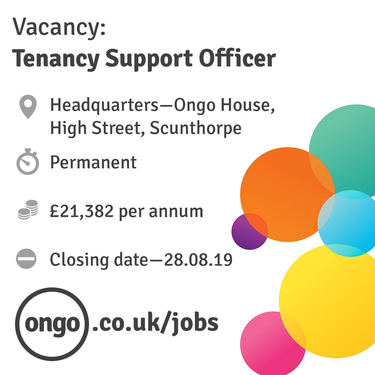 ongoJobs's tweet photo. VACANCY - Tenancy Support Officer! For more info, please visit https://t.co/O6ZUQBgZRF https://t.co/zfgwwnUZVR