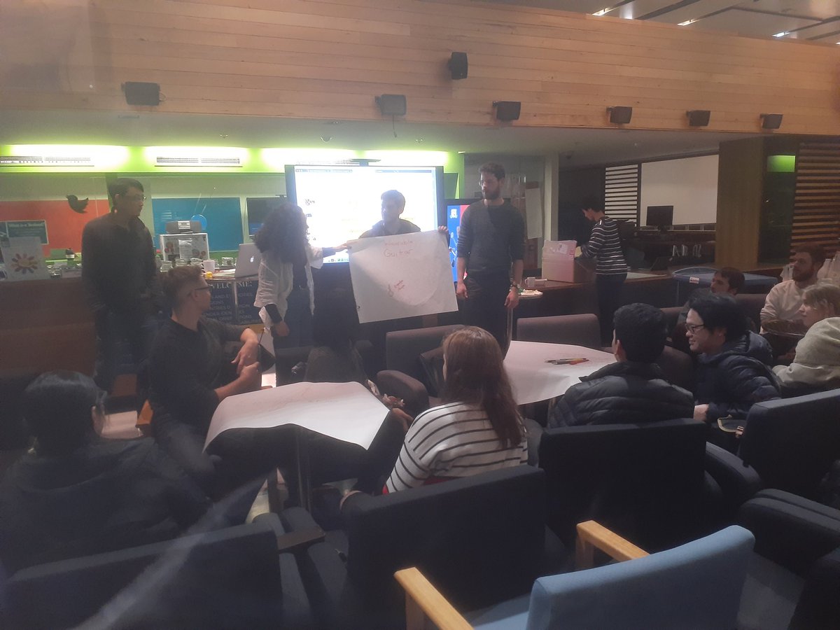 emilouwalsh's tweet photo. 1st session of the 3D printing instruments hackathon! Lots of good ideas already: wearable guitar, traditional Indonesian 3D printed drum, stratoguitarius, enlightened technique to learn guitar and capo-bilit-eaze 🤔 🍕🎸
@ResPlat @unimelb @GHJChen @JongEric @LiuLiuyl @GeoGarber https://t.co/hTrL0Gdxoe