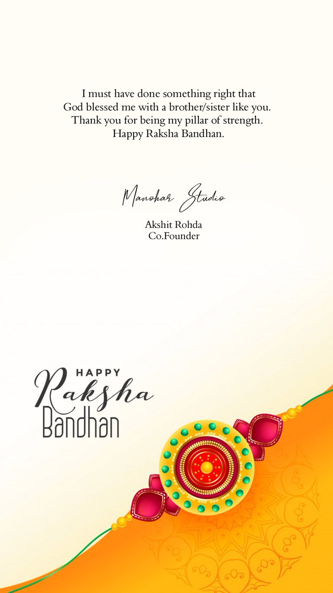 akshit_rohda's tweet photo. Happy Rakshabandha
Happy Independence Day

#Rakhi #HappyIndependenceDay #rakhicelebration #HappyRakshabandhan #manohar_studio #Celebration https://t.co/dCAOtJfK6h