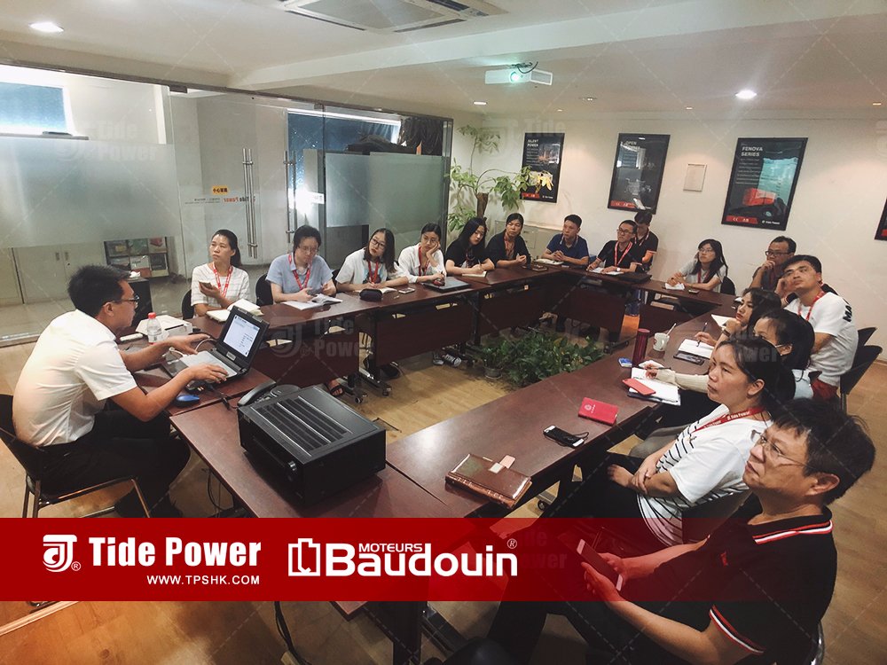 Tidepower2006's tweet photo. A Baudouin engine training session conducted in the conference room of Tide Power Technology with the sales staff and also technicians. 08/15/2019 #DieselGeneratorSet https://t.co/k8CL39QXOI