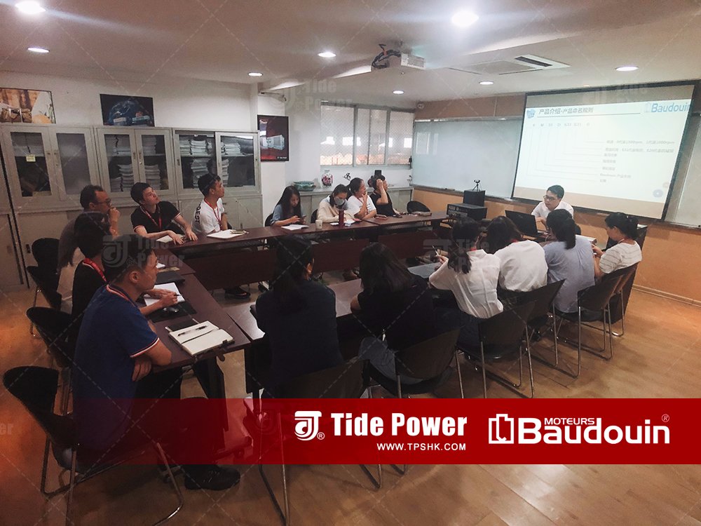 Tidepower2006's tweet photo. A Baudouin engine training session conducted in the conference room of Tide Power Technology with the sales staff and also technicians. 08/15/2019 #DieselGeneratorSet https://t.co/k8CL39QXOI