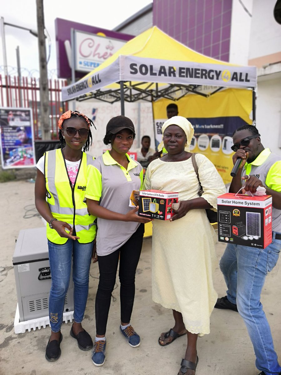 Solar4allng's tweet photo. Activation Day 2 was a blast...

We are coming to a location near you. 

Magboro, Ikorodu, Lagos Island.

Let's work together and end energy poverty in Africa through Renewable energy @Nass @CNNAfrica @AJEnglish @UNICEF_Nigeria @UNICEFAfrica @WorldBankAfrica #SDGs #sdg7 #sdg7 https://t.co/6ErtGMTVXp