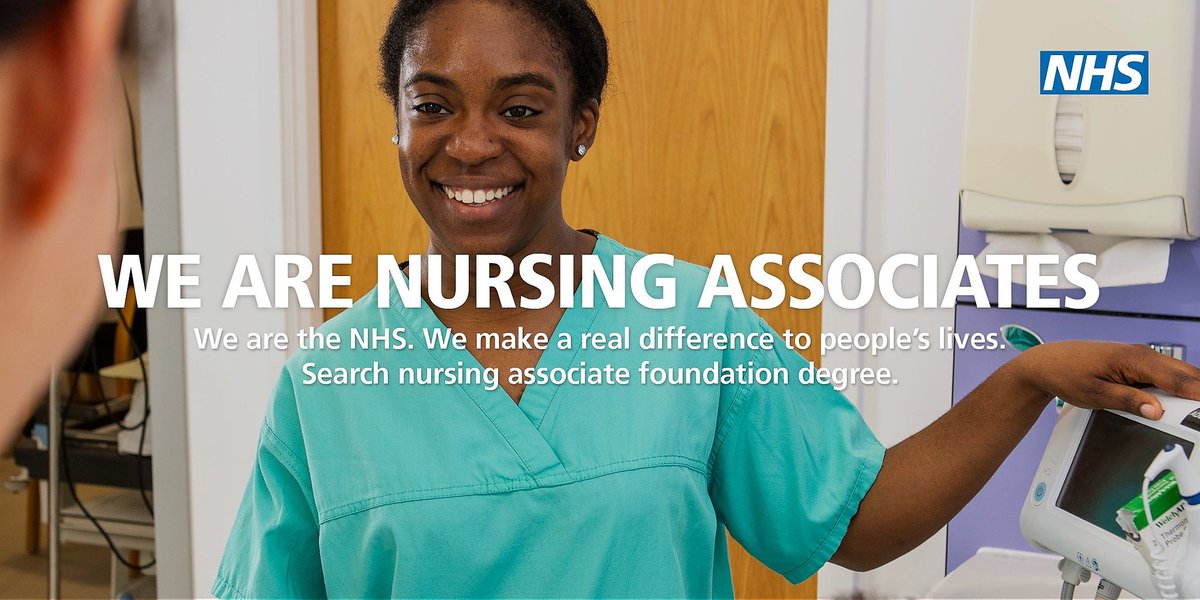 NHSHEE_LDN's tweet photo. Four universities in London will be offering nursing associate foundation degrees through clearing. 

Find out more about this new two-year qualification today! 

https://t.co/E2eGfJLhwM

#nursingassociates #wearetheNHS https://t.co/VAaVbRn2NA