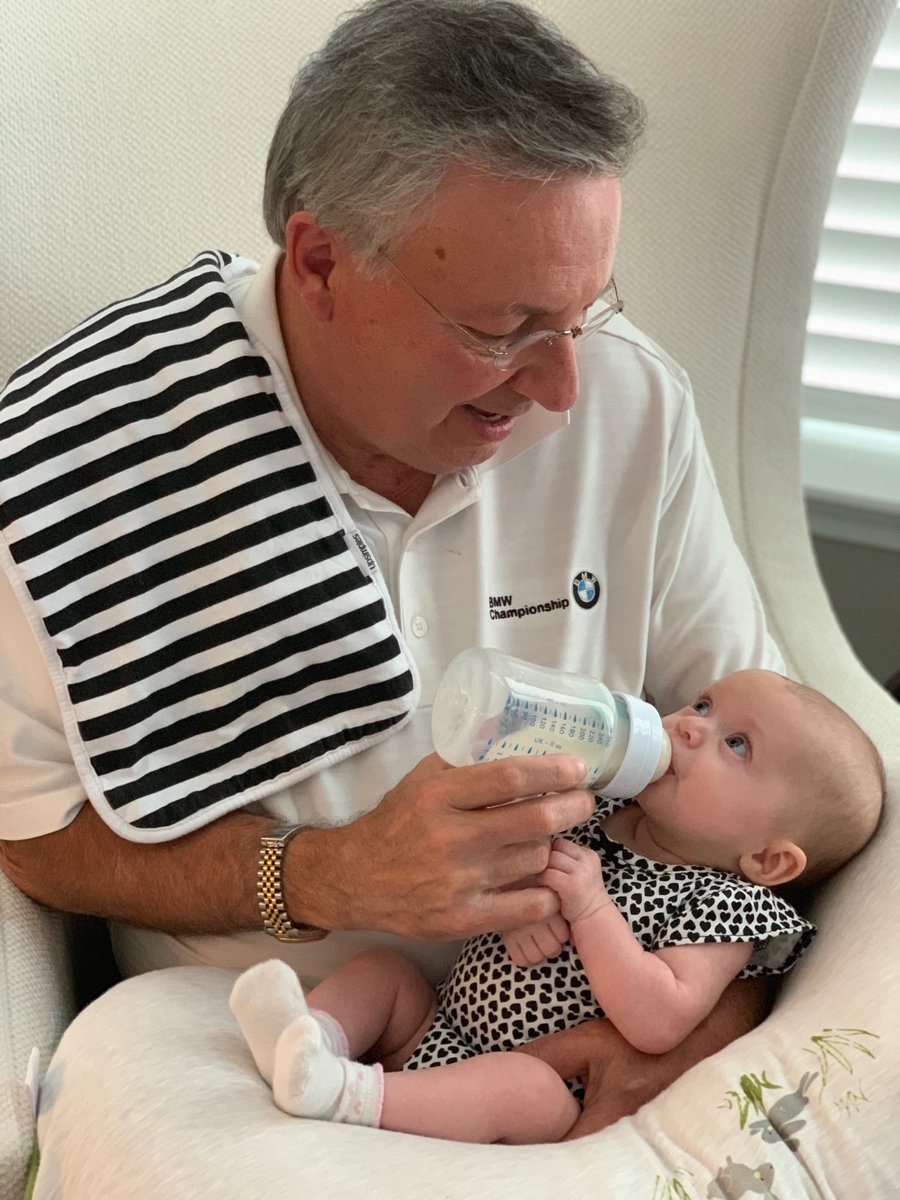 FrankTIndy's tweet photo. Feeding time is Grandpa’s time.   I love how Giuliana Grace looks at me with those big blue eyes. https://t.co/2aPyCAgwlu