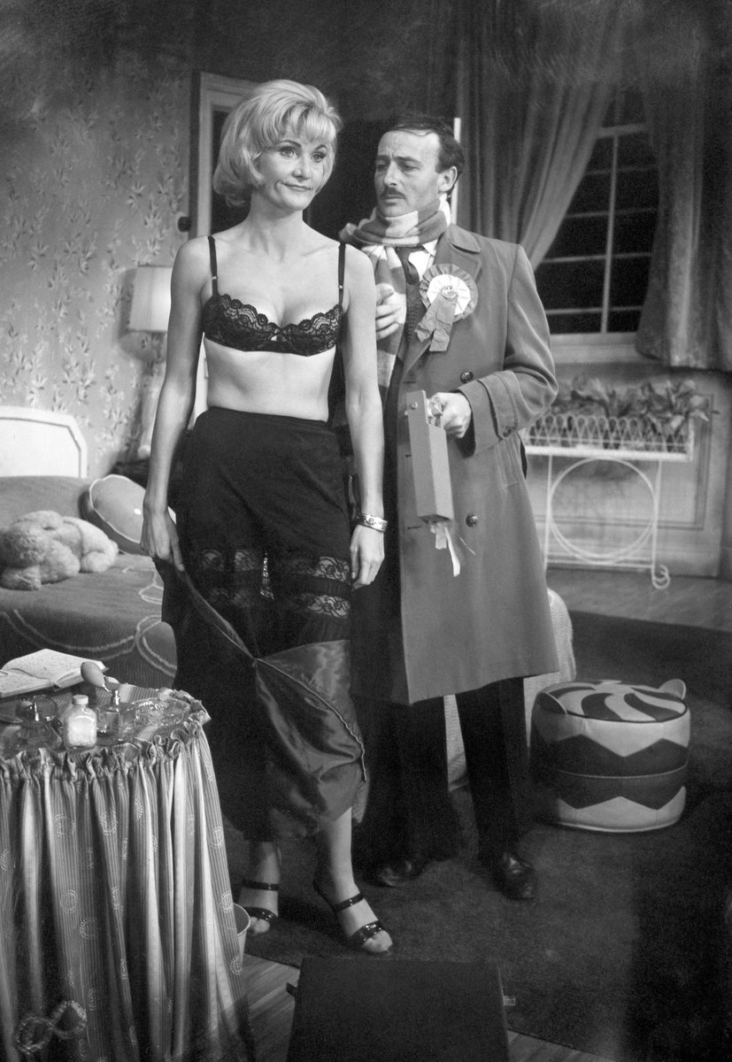 4SheilaHancock's tweet photo. #throwbackthursday to #1962 and Sheila with Edward Woodward rehearsing Rattle of a Simple Man, at the Garrick Theatre. https://t.co/aVAqqm823C