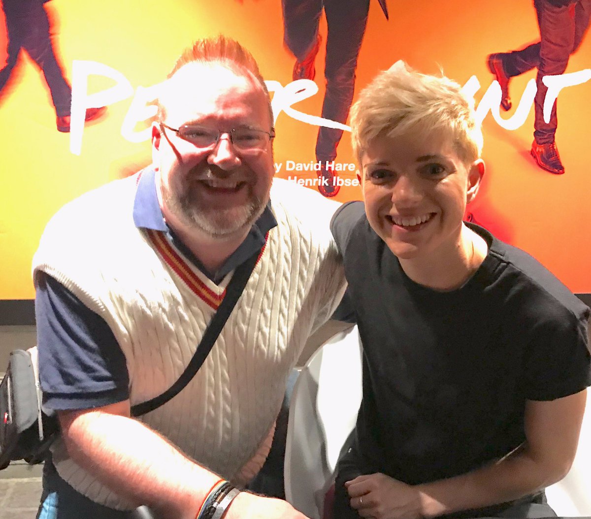 c_e_lord's tweet photo. It was super exciting to meet @TheMaeMartin last night when I got my copy of #CanEveryonePleaseCalmDown signed after Mae’s conversation with @DeborahFW at the @NationalTheatre, and to discover that @megjohnbarker is one of Mae’s inspirations! That makes two of us. #QueerRoleModel https://t.co/JMADaJ0oQM