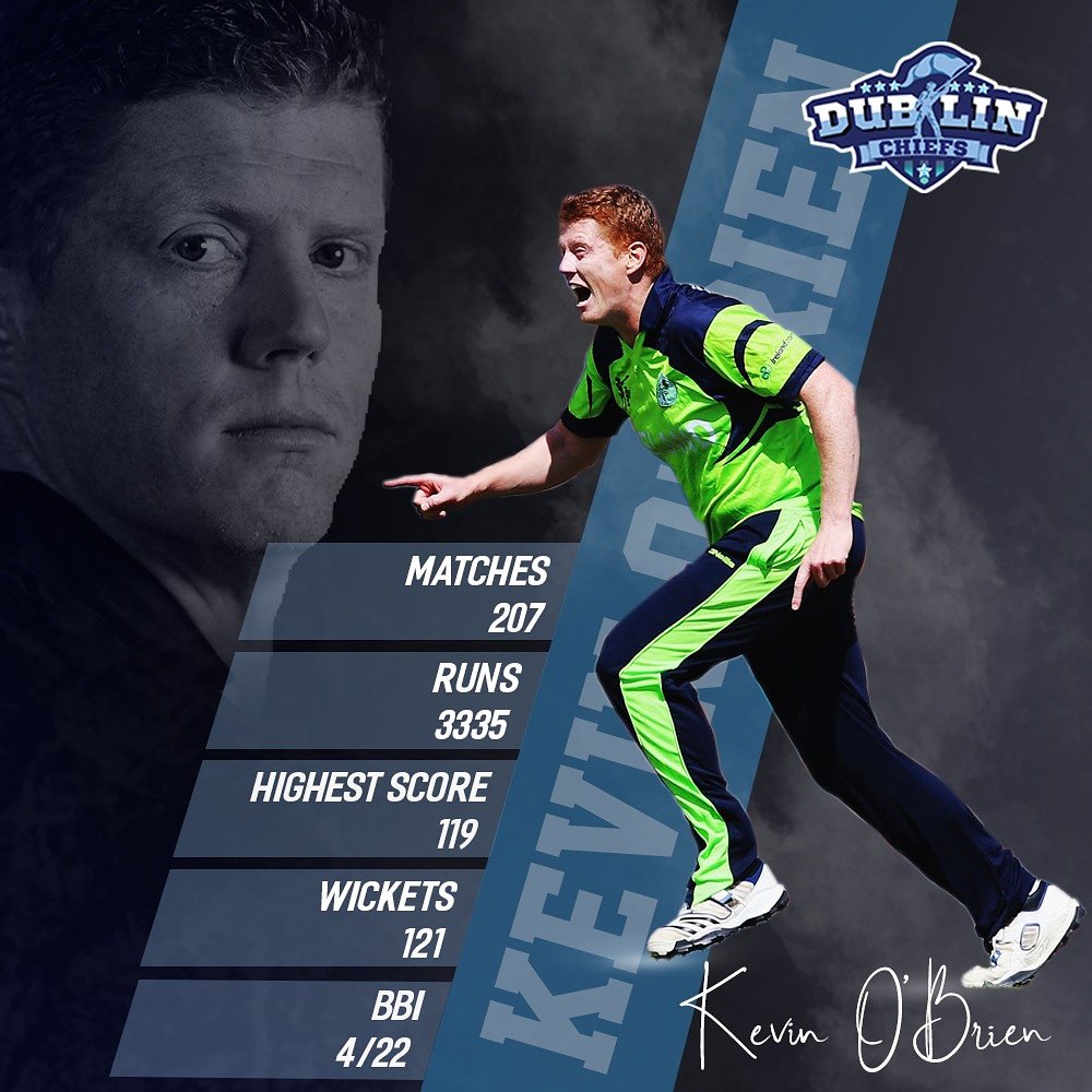 chiefs_dublin's tweet photo. We welcome on board Kevin O Brien.
The Irish batting power house.
.
.
#godublin #EuroT20Slam #lovecricket https://t.co/IELVm3EeUp