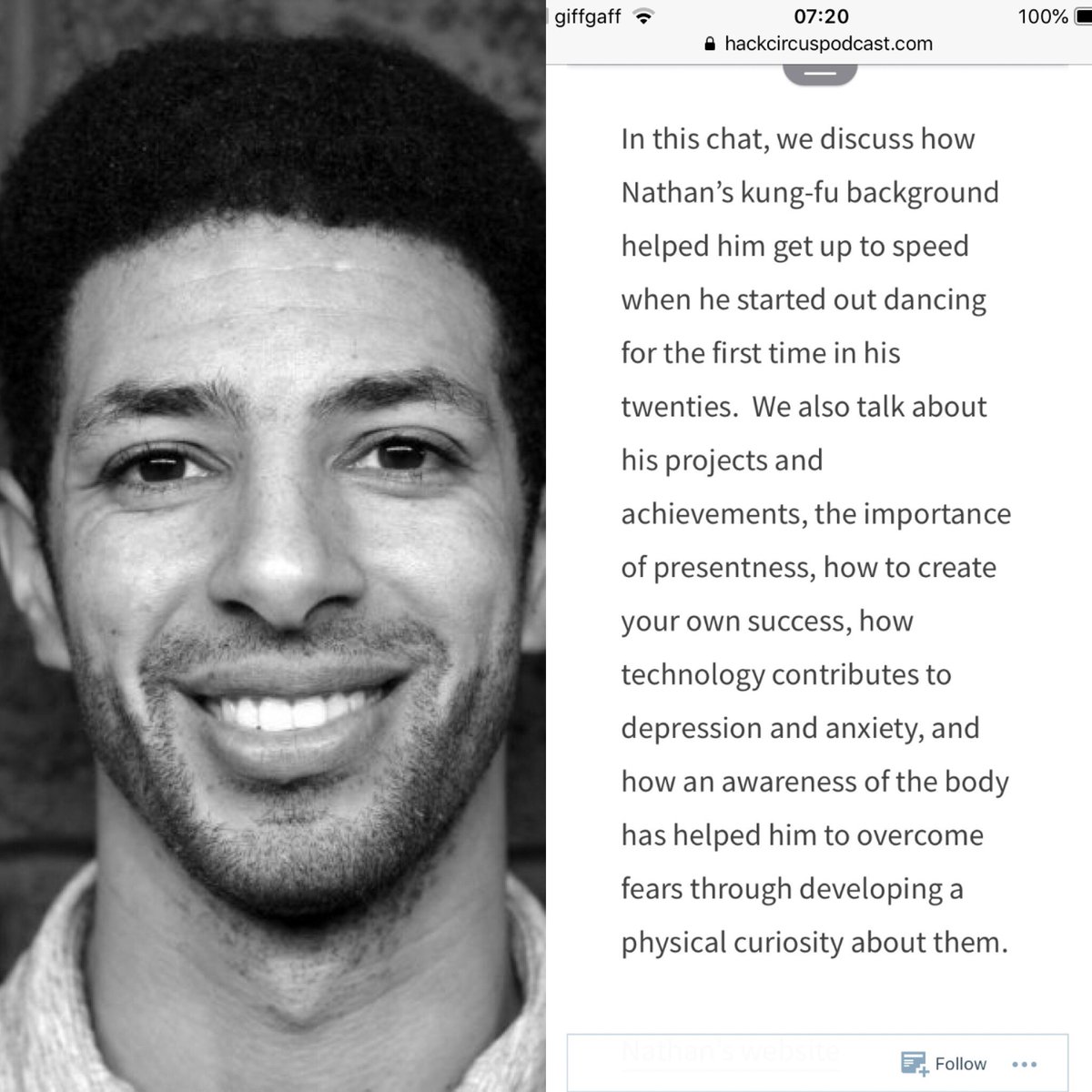 hackcircus's tweet photo. 💥New episode!💥It’s the incredible #NathanGeering! He’s a #dancer, #teacher and accessibility #innovator, has created a #beatbox shorthand system for audio describing movement, was the Artistic Director for the #SpecialOlympics in 2017 & loads more https://t.co/bT7qHLuFBp https://t.co/BSGMoOZgOV