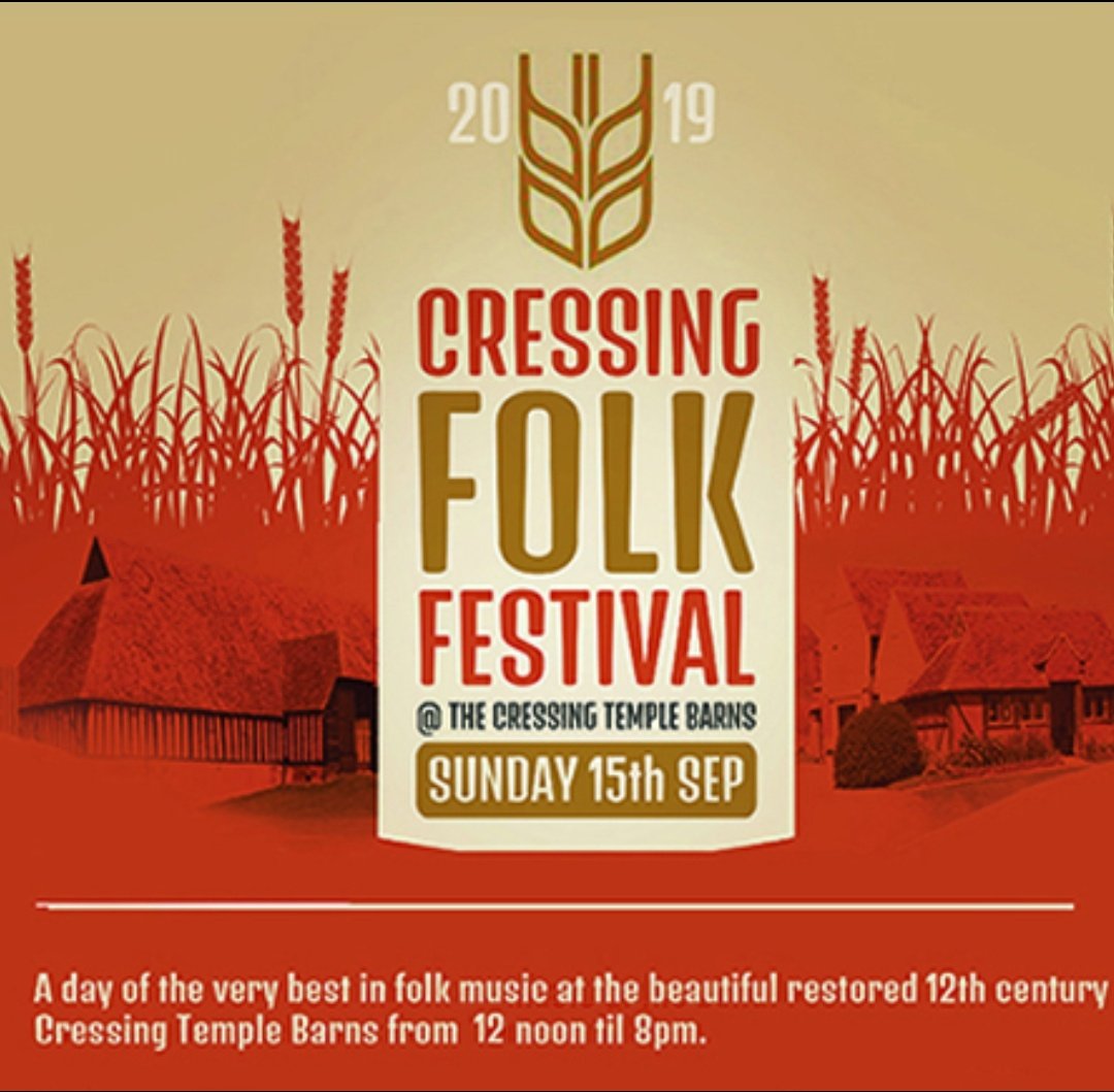 ShakespeareMAC's tweet photo. Great line up at the one day Folk Festival on Sunday, 15th September at Cressing Barns 12noon to 8pm. For more details please see the parks' website https://t.co/E5BvkhI71i https://t.co/3y9kIbeMGa