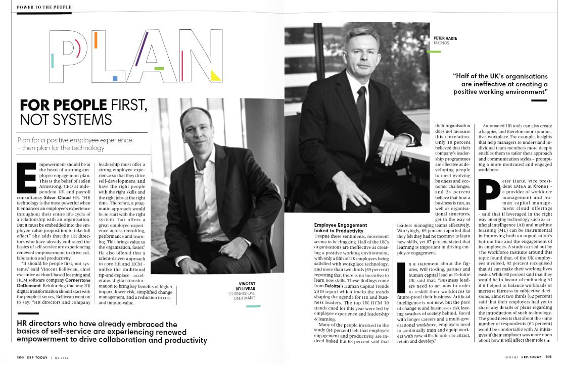 C_Bachner's tweet photo. "If leveraged in the right way, #AI &amp; #ML can be instrumental in improving both the bottom line and #EmployeEngagement" - EMEA VP, Peter Harte via @erp_today (pg.101) https://t.co/SiiG2ZTSIT #iwork4kronos https://t.co/awgqOoouZ1