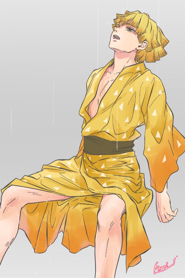 「生きてます(善逸が。)
練習だから意味とかないので… 」|あかり⚡️中毒_多忙のイラスト