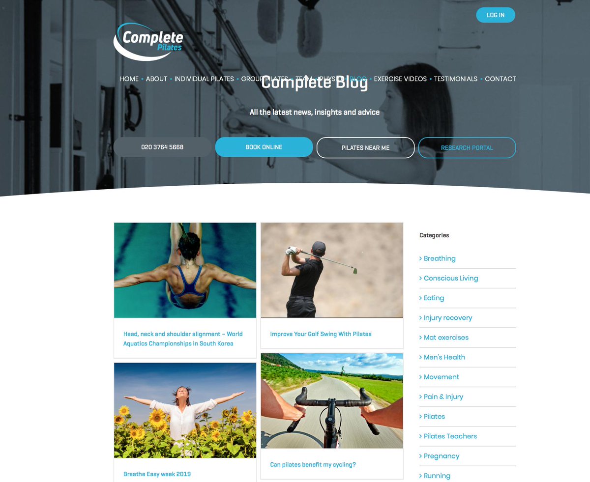The <a href="/PilatesLDN/">Complete Pilates</a> blog is a great resource for instructors &amp; clients that covers off an array of subjects - from injury recovery to men's heath, mat exercises to pain injury and everything else in between.
To read any of our past blogs, just head here
⬇️
complete-pilates.co.uk/blog/