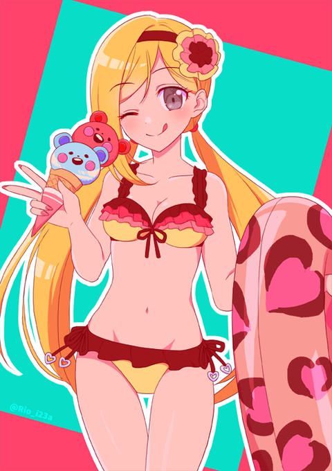 👙→ビビッドビキニ
#藤本里奈 