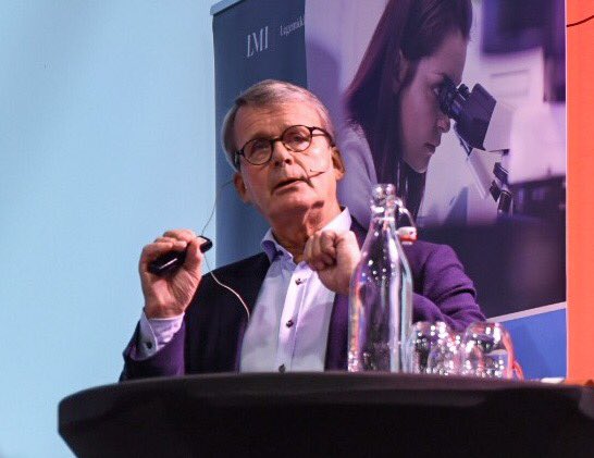 - Vi er nødt til å jobbe sammen med industrien for å utvikle nye medisiner. Det er en uvilje på noen sykehus for å samarbeide med industrien. Slik kan vi ikke ha det, sier professor ved UiO, Steinar Aamdal, og sier at vi må lære av Danmark. #arendalsuka2019