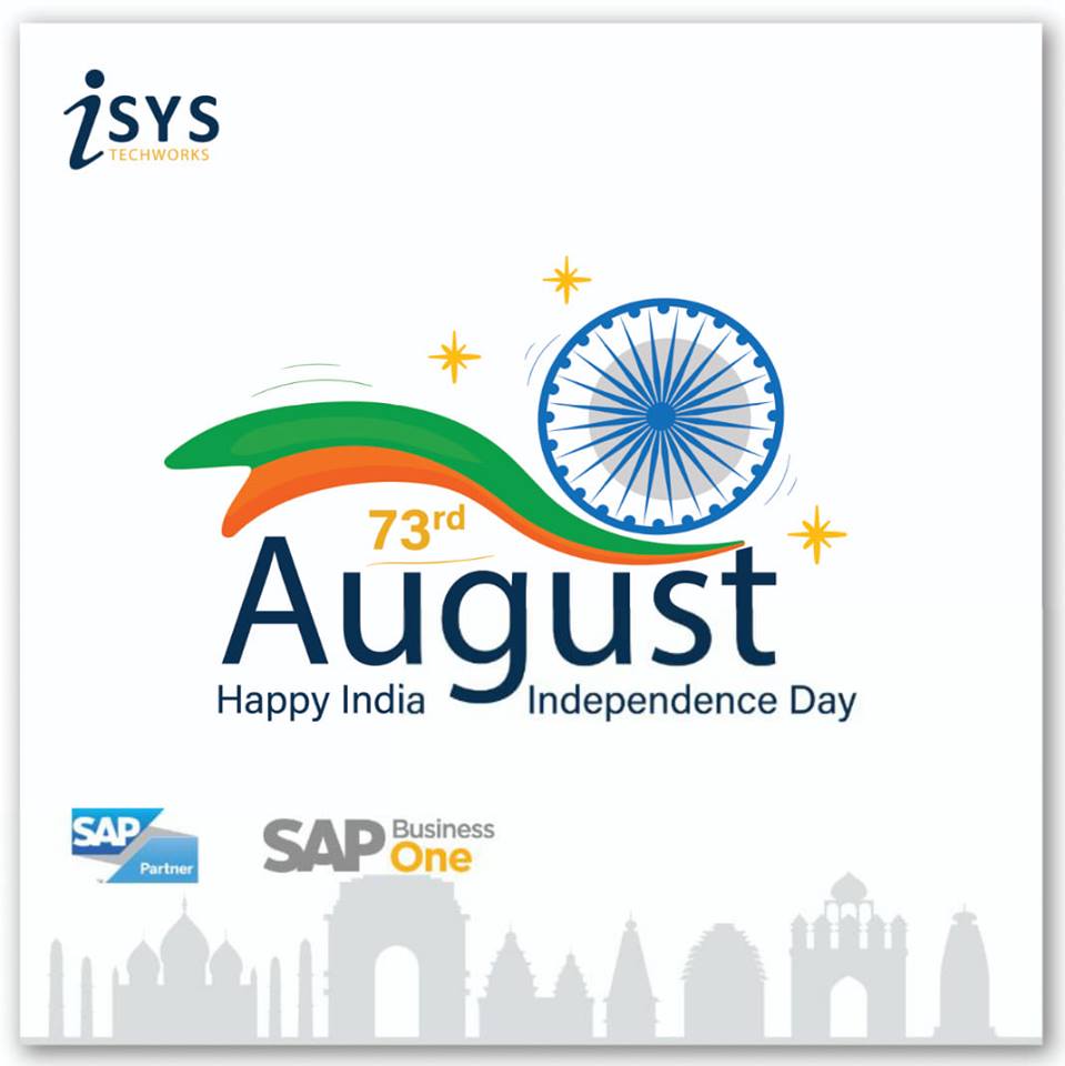 isystechworks's tweet image. As we celebrate 73rd Independence Day, let&apos;s take a step back to remember the martyrs and cherish the country we live in! Wishing all our clients, associates and everyone out there #HappyIndependenceDay #sap #SapPartners #73rdIndependenceDay #SapBusinessOne