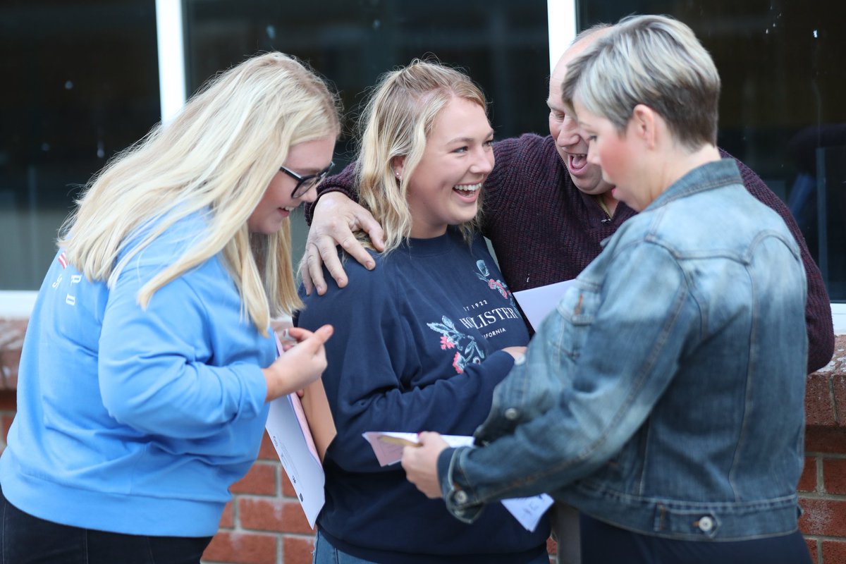 Students collect their A level results at Ringwood School. <a href="/BournemouthEcho/">Bournemouth Echo</a> <a href="/Dailyecho/">Daily Echo</a> #alevelresults2019 Sophie-Alice Burton gets two A and a B grades.