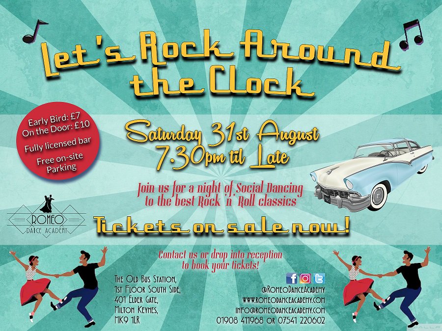🤩 Just over 2 weeks to go, have you secured your Early Bird ticket yet❓ Drop us a message now if you haven't already done so! 🕺

➡️ facebook.com/events/2402679…

#RomeoDanceAcademy #jive #rocknroll #billhaley #shakinstevens #boogiewoogie #1950s #swingdance #dance #dancing