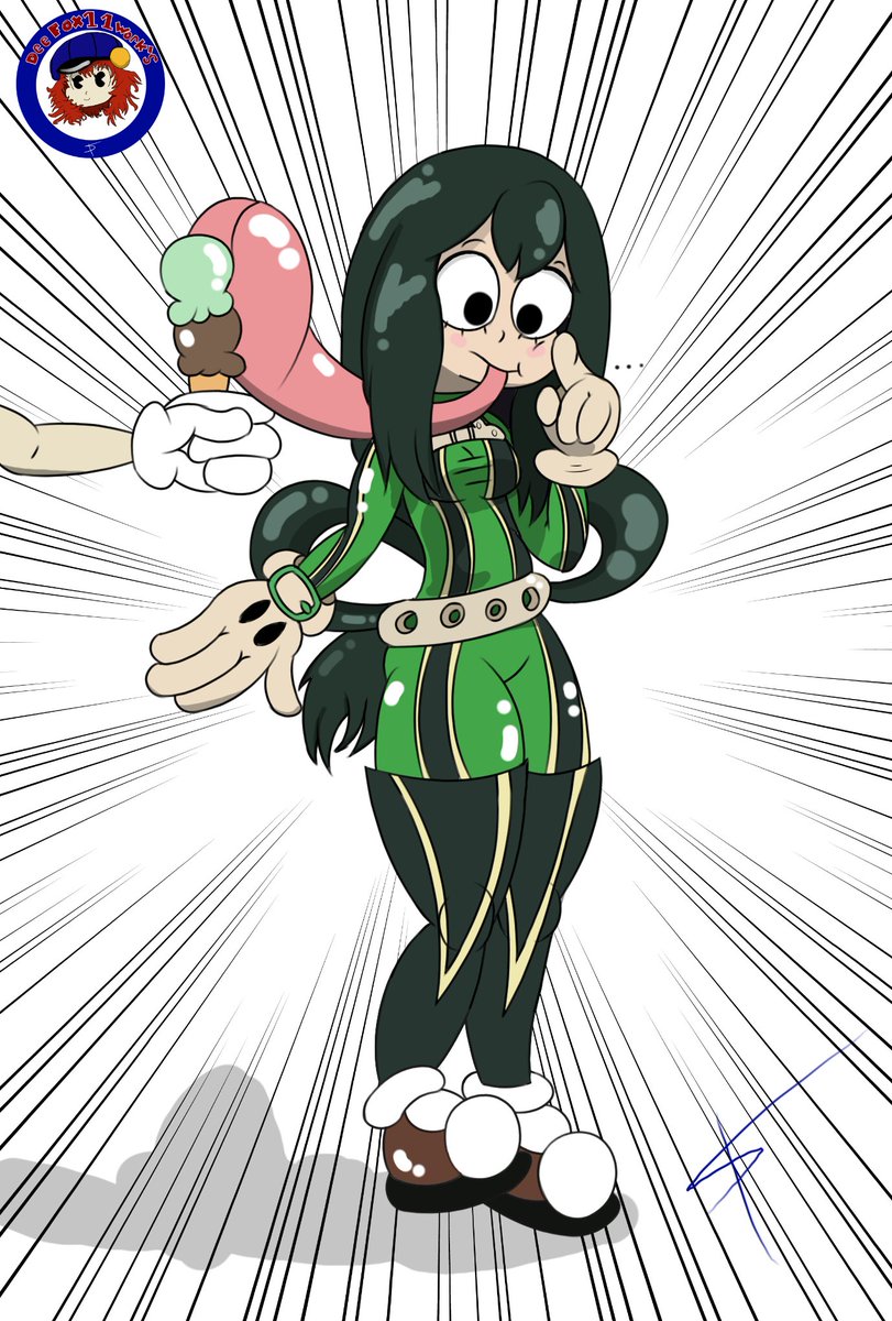 Deefox11works's tweet photo. here's my director's cut version, she was originally going to have shoes.
#BokuNoHeroAcademia #Tsuyu_asui #directorcutversion #Withshoes #cartoon #Fanart #Deefox11 https://t.co/uiKNVrs5JM