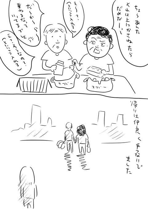 スーパーにいた夫婦。お似合いだなぁ〜
#エッセイ漫画 