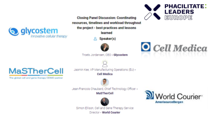 Phacilitate's tweet photo. Can't wait for discussions like this one at Phacilitate Leaders Europe 2019 #PLE19, featuring speakers from #Glycosystem, @CellMedica, @Worldcourier and @MaSTherCell - no doubt fascinating and prescient for the #celltherapy industry in Europe.
https://t.co/I0MgHSJiVl https://t.co/EbPK0GzRDZ