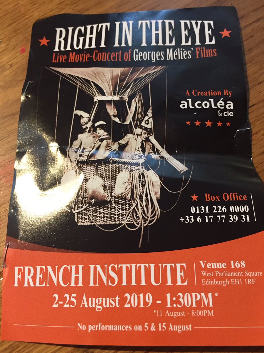 Great musicianship accompanying the wonderful early films of #GeorgesMilies ..go see at #EdFest  #FrenchInstitute