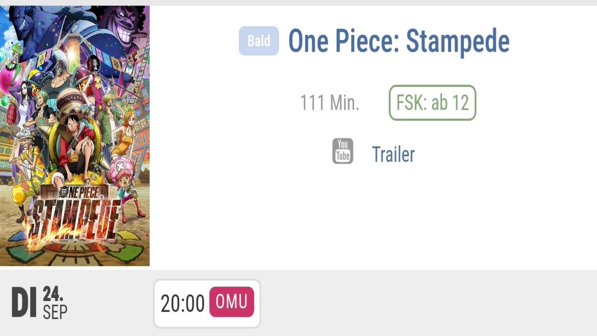 One piece stampede deutsche kinos