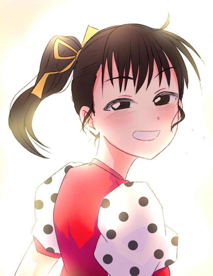 「伊波さんが振り向いた時に見せた 最高に楽しんでいる笑顔は すごく素敵でした  #」|カフェ俺のイラスト