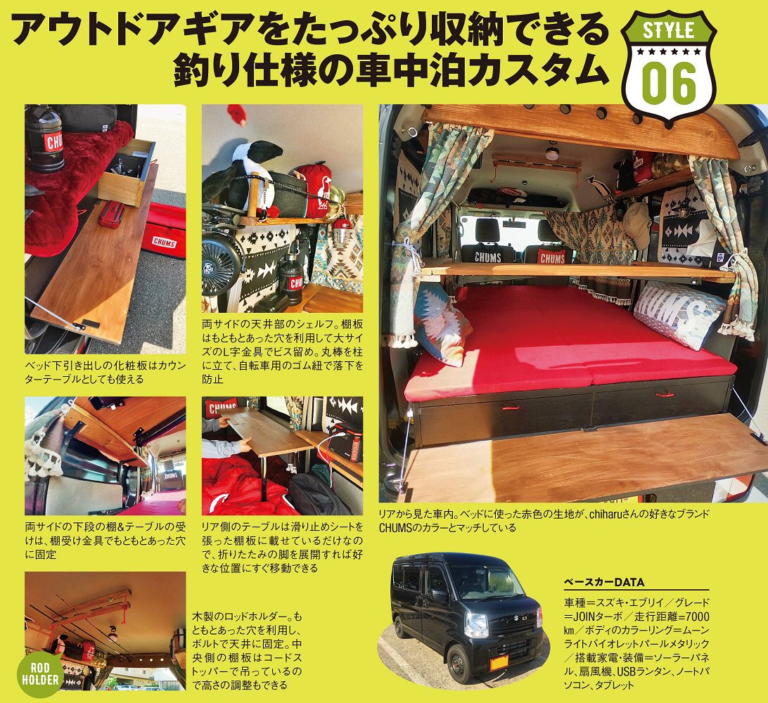 ドゥーパ 編集部 Diyライフマガジン アウトドアギアをたっぷり収納できる 釣り仕様の車中泊カスタム Chiharuさんがdiyカスタムしたエブリィの軽キャンパー 大好きなchumsのアイテムとコーディネートされた空間作りが素敵です 詳しくはドゥーパ 8 ドゥーパ 編集部 Diyライフマガジン アウトドアギアをたっぷり収納できる 釣り仕様の車中泊カスタム Chiharuさんがdiyカスタムしたエブリィの軽キャンパー 大好きなchumsのアイテムとコーディネートされた空間作りが素敵です 詳しくはドゥーパ 8