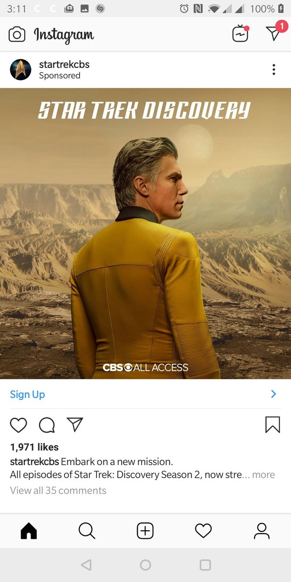 videocam's tweet photo. So @ansonmount , all the @startrekcbs ads I'm seeing are featuring #Pike. I hope this is a sign of things to come! Season 2 made us realize we need a Captain Pike series. #StarTrekPike #BringBackPike https://t.co/1rMwLVLKTy