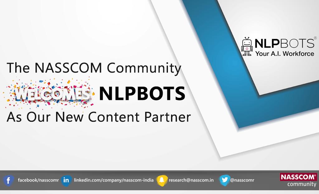 NasscomR's tweet photo. #NasscomCommunity welcomes @NlpBots as content partners! We look forward to interesting discussions on #AI #CognitiveComputing and #ML from #NLPBots 

Join the fastest growing #tech community supported by #Nasscom - https://t.co/lTlQuIMR6r
@sangeetagupta29 https://t.co/YY1igUMJpC