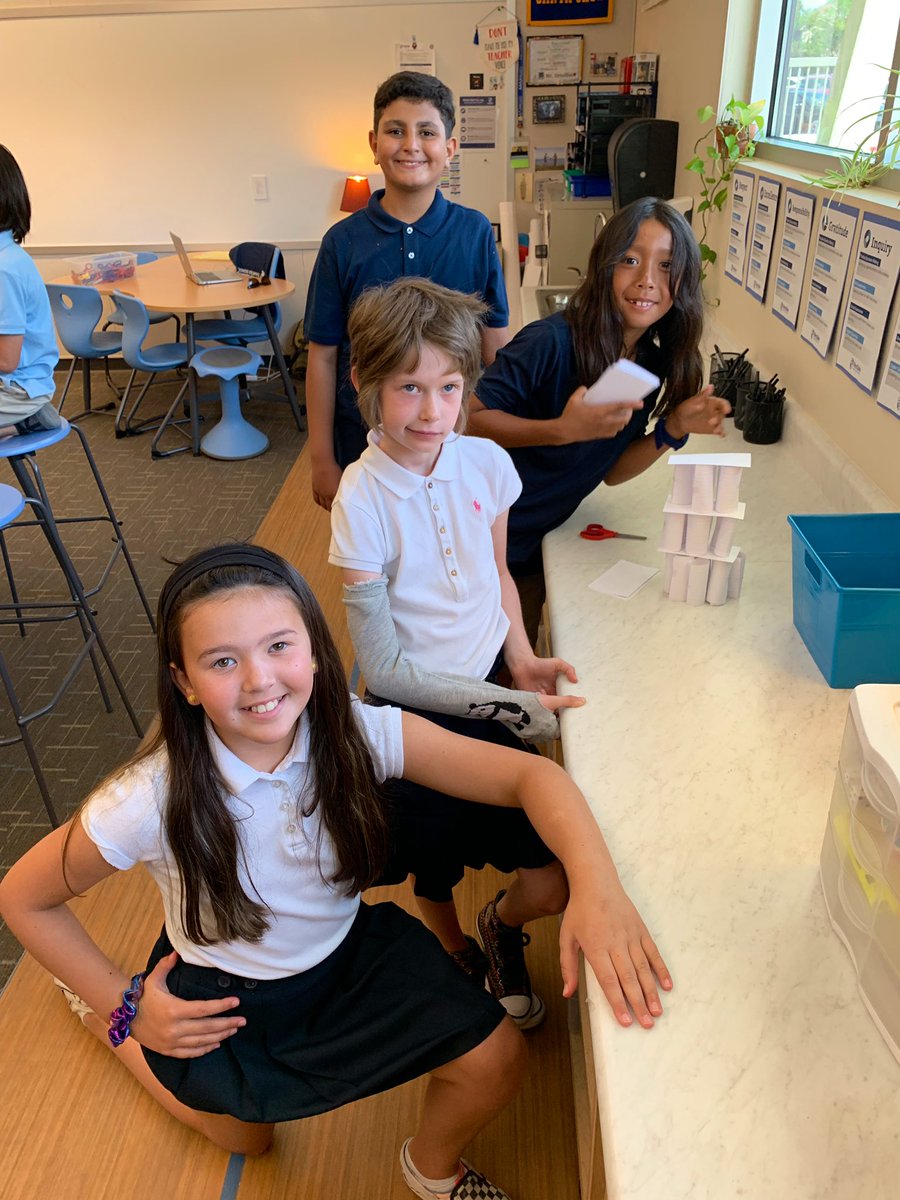 Reese_Ornellas's tweet photo. Index card tower building #STEM challenge to kick off the year! Such an impactful activity to teach critical thinking while promoting  community and team building @westlakecharter #4thgrade https://t.co/nkPKdOGh6K