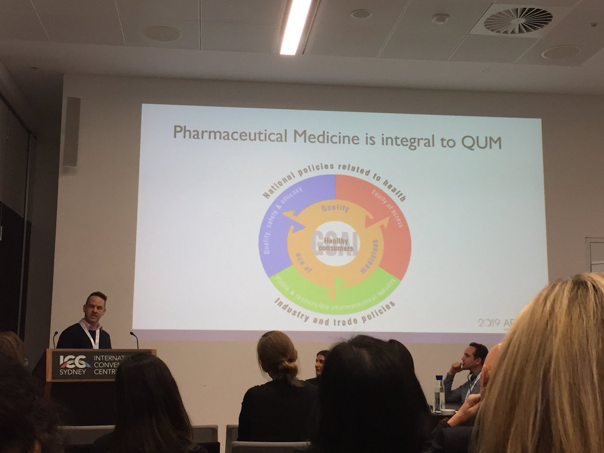 OrinChisholm's tweet photo. "Pharmaceutical medicine is integral to QUM" @mbritland @AUSmedaffairs #PharmMedAus @UNSWMedicine @shaw_brendan https://t.co/I92GUvSm16