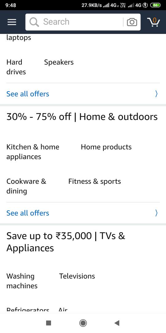 rakesh15jan's tweet photo. @JeffBezos 
I am on a poor internet connection right now. The contents and images on Amazon app doesn't load while on Flipkart it does . You really need to work on this sir. The next 100+ million customers in India will be from such places. @amazonIN https://t.co/hMT1SECL5r