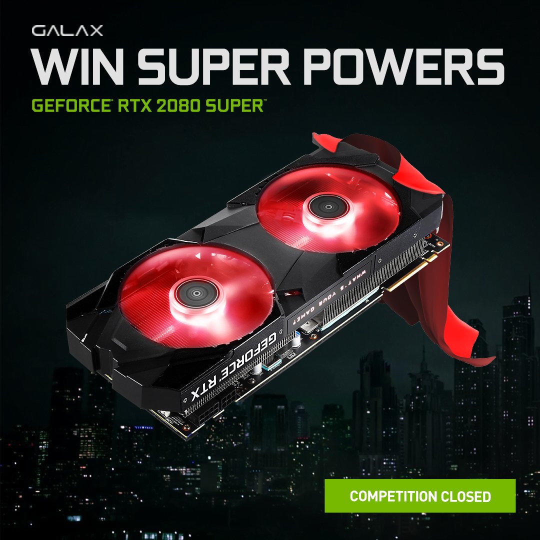 PLEComputers's tweet photo. COMPETITION CLOSED! 🙅
Congratulations to Drew from WA!
They're taking home a NEW RTX 2080 Super thanks to @galaxyus
If you didn't win this time, there's always next time - keep your eyes peeled for more giveaways!
#competitionclosed https://t.co/QjWKS8MSL5