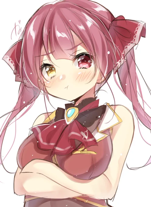 勝手なイメで描いたの宝鐘マリンちゃん。とぅうぃんてーる素晴らしい??✨
#宝鐘マリン 