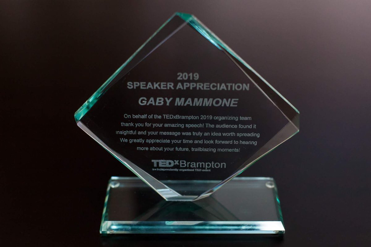 gabymammone's tweet photo. What an honour it was to be a #TEDx speaker. I am so grateful for the opportunity to share my message of #BeAwareBeKind. If you think your goal is too big, chase it anyway as the journey will be your new destination. #Tedtalk #Toastmasters #Tedx2019 https://t.co/cH8ylex1Si