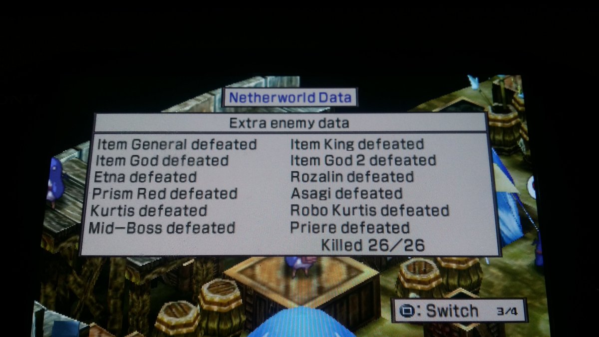 JVTGameDev's tweet image. After  a whole year.... I finally finished all of the side content in Disgaea 2.... PRINGER X GO WAS SO HARD....
Its been a long road. That playtime does not include the around 70-100 hours resetting due to RNG. 
Worth (I think)
#Disgaea #Disgaea2 #Grind