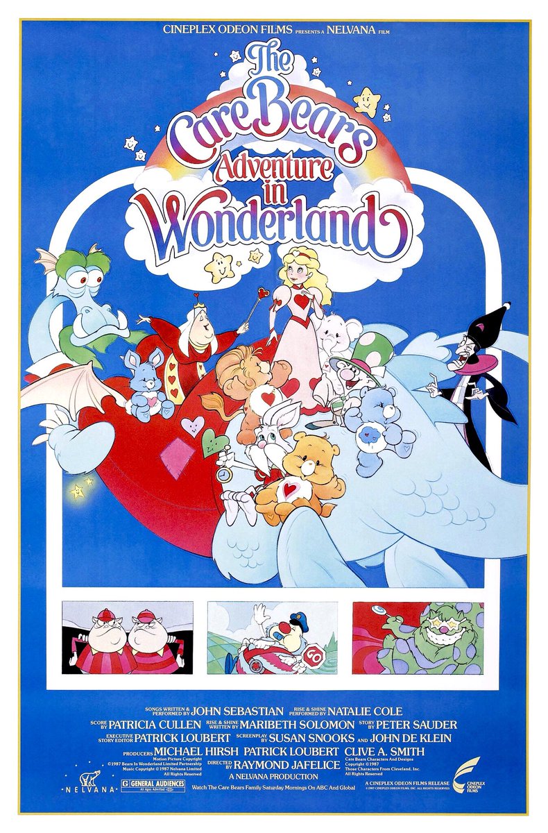 FilmNewsNos's tweet photo. 🎬MOVIE HISTORY: 32 years ago today, August 7, 1987, the movie ‘The Care Bears Adventures in Wonderland’ opened in theaters!

#BobDermer #EvaAlmos #DanHennessey #JimHenshaw #MarlaLukofsky #LubaGoy #KeithKnight #TraceyMoore #ColinFox #AlysonCourt #KeithHampshire #JohnStocker https://t.co/xjQCXEZpLO