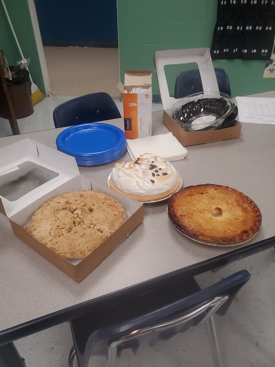 I had the best group this week!! They brought in PIES to celebrate finishing the CL course. 😀Philippi Middle School😊ROCKS!