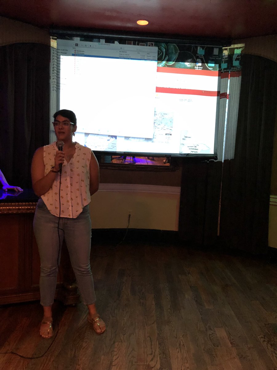 notoncebut2x's tweet photo. @1977Creative cartography intern @Aida_fEbrahimi presenting at @geodcmeetup on her work for the #creativedevlab designing map templates and supporting programs. Thanks for all of your hard work! https://t.co/1adHZv1ObG